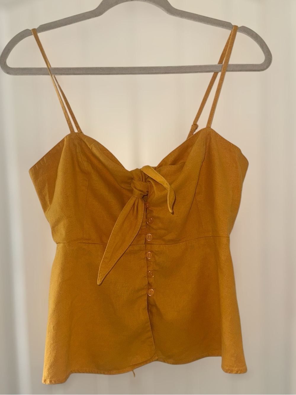S Sofia Vergara Yellow Gold Summer Tank Top Blouse